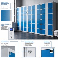 Casier de stockage électronique intelligent, casier à colis en libre-service avec reconnaissance faciale / empreinte digitale pour hôtel, fabricant personnalisable