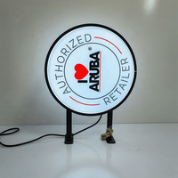 Enseigne lumineuse LED 3D rectangulaire extérieure suspendue avec cadre en aluminium, résistante aux intempéries, 10000 lumens, résistante aux chocs