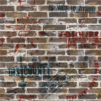 Style rétro Graffiti Effet Restaurant Bar Pub Décoration 3D Brique Papier Peint