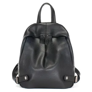 New Fashion Travel School Bag Back Pack Handcrafted Genuine Leather Vintage 13'' Laptop Backpack for Women