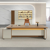 Luxe Simple Moderne Patron Bureau Lumière Élégant Président Bureau Superviseur Chaise Ensemble Minimaliste Directeur Exécutif Bureau Chaise De Bureau