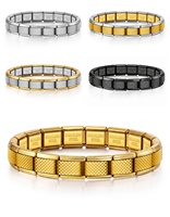 Bracelet extensible texturé en maille pour homme, style montre, en acier inoxydable, flexible, unisexe, résistant à la transpiration, pour usage quotidien, bijoux DIY