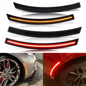 Phía Trước Và Phía Sau Bumper Đèn Hổ Phách Màu Đỏ LED Side Đánh Dấu Đèn Cho Chevrolet Corvette C7 14-19 Lần Lượt Tín Hiệu Bóng Đèn Chỉ Số Gương - Product Image 2