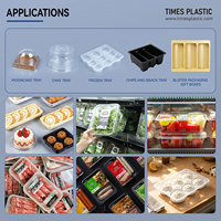 Barquette en plastique PP de qualité alimentaire jetable personnalisée en usine pour l'emballage de collations, desserts, pâtisseries, sushis, gâteaux, raviolis