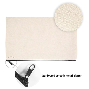 Trống Tự Làm Vải Bút Chì Pouch Số Lượng Lớn Đa Mục Đích Craft Du Lịch Vệ Sinh Cá Nhân Vải Dây Kéo Trang Điểm Mỹ Phẩm Túi - Product Image 3