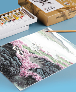 Ensemble <span class=keywords><strong>de</strong></span> pigments <span class=keywords><strong>de</strong></span> peinture chinoise Marie's 12 & 24 couleurs pour débutants <span class=keywords><strong>Encre</strong></span> aquarelle pour <span class=keywords><strong>paysage</strong></span> pivoine Colorant sur papier Toile Verre - Product Image 3