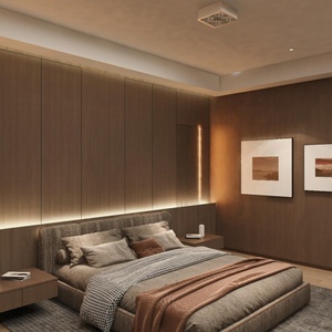 Tấm ốp tường nội thất chống thấm trang trí nhà cửa, tấm trang trí 3D, veneer gỗ tre than hoạt tính, tấm ốp tường gỗ - Product Image 3