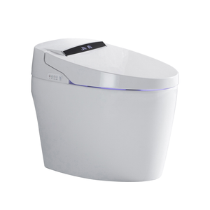 WC intelligent automatique en céramique électrique, à poser au sol, avec siège chauffant, sans eau, siphon sans débordement, télécommande - Product Image 1