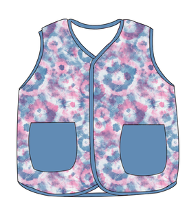 2026 Hot Deal <strong>Toddler</strong> Boys&amp;<strong>Girls</strong> Tie-Dye Patterns Vest Convenient Snap-Button Waistcoat &amp; Pocket Stylish Kids Sleeveless <strong>Gilet</strong> - Product Image 4