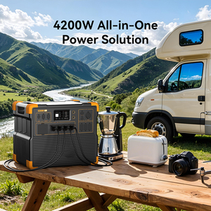Renewable Energy 3600W 4200W Portable Power Station <b>Solar</b> <b>Generator</b> Battery With Folding Portable <b>Solar</b> Panels for Outdoor Home - Product Image 2