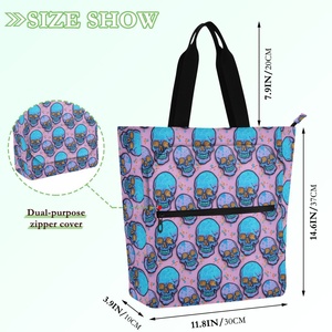 Sac fourre-tout de grande capacité, réutilisable, décontracté, de haute qualité, nouveau design, avec plusieurs poches, pour les livres et les courses - Product Image 2