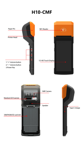 Android 13 8-core 4 gam thanh toán thiết bị đầu cuối POS H10 H8C H5 tiền mặt đăng ký cầm tay điện thoại di động POS Máy Nhà hàng phần mềm hệ thống POS - Product Image 3