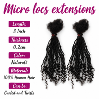 Ekstensi Dreadlock Permanen 0.2cm Locs Mudah Dipasang, Ekstensi Sister Locs Rambut Asli Super Lembut