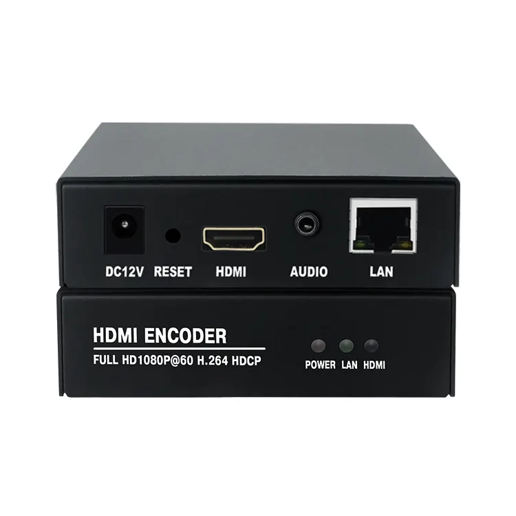 HD HDMI เป็น IP RTMP ONVIF เข้ารหัสวิดีโอ H.265 H265เข้ารหัสสำหรับการสตรีมสด