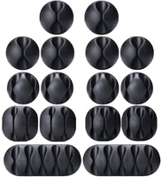 Kit de gestion de câbles durable 290 pièces pour TV, bureau, électronique domestique, organisateur de câbles en plastique et silicone avec crochets et boucles