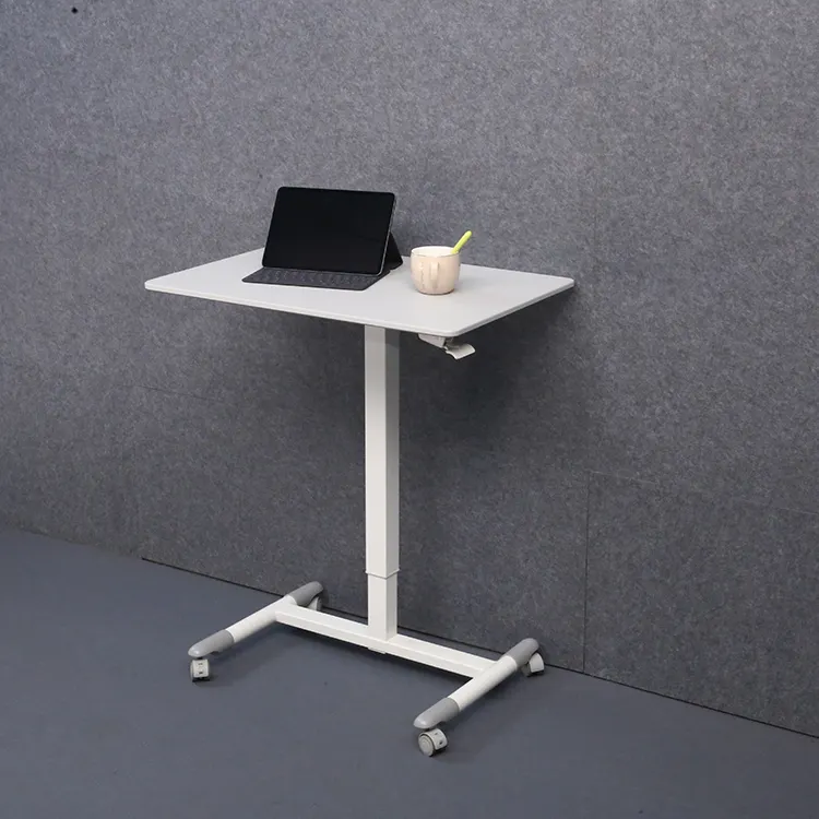 Meja Keranjang Berdiri Portabel Laptop Komputer Tinggi Dapat Disesuaikan Ponsel Rolling Kecil dengan Roda Meja Lipat untuk Ruang Kecil