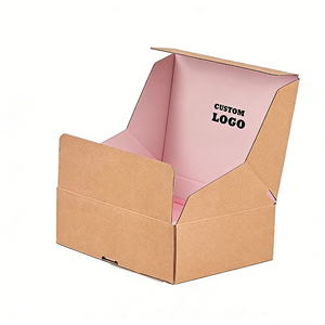 Boîte d'expédition en carton ondulé personnalisable en matériaux recyclés, fabrication directe usine, gaufrage, écologique, e-commerce - Product Image 2