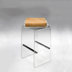 Table Haute <span class=keywords><strong>Plexiglas</strong></span> Acrylique Coussin En Cuir Chaise Moderne Velours Tissu Chaise <span class=keywords><strong>De</strong></span> <span class=keywords><strong>Bar</strong></span> Meubles <span class=keywords><strong>De</strong></span> Salon - Product Image 1