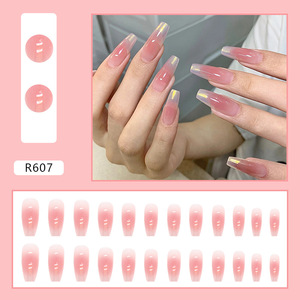 Faux <span class=keywords><strong>ongles</strong></span> Aurora sirène en gros, <span class=keywords><strong>ongles</strong></span> artificiels irisés forme cercueil, dégradé caméléon, French manucure pour salon - Product Image 5