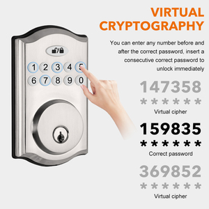 Serrures de porte <span class=keywords><strong>électronique</strong></span>s étanches à vente chaude, pêne dormant intelligent TT LOCK, serrure numérique intelligente à mot de passe - Product Image 5