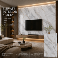 Panel de Pared de PVC con Diseño de Mármol Gris Nube Veteada con Certificación CE MORLENX para Proyectos Residenciales de Alta Gama