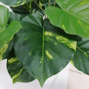 ต้นทาโร่ปลอมหลากสี 18 ใบ ต้นทาโร่ปลอมในกระถางพร้อมขาตั้ง สำหรับตกแต่งภายใน - Product Image 6