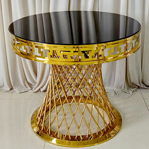 FURUN Panier à fleurs de luxe classique pour table de mariage ou fête Grand support à gâteau rond pour usage domestique - Product Image 6