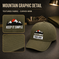 Casquette de baseball sportive réglable en polyester/coton doux avec logo personnalisé brodé à la main (6/5 panneaux)