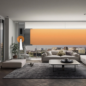 Tuya Control inteligente inalámbrico Motores tubulares Límite electrónico Cortina vertical para sala de estar Interior Balcón Dormitorio Uso de oficina - Product Image 1