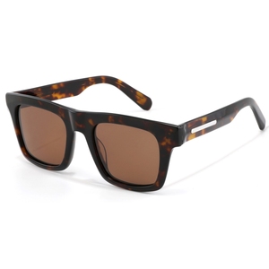 Lunettes de soleil rectangulaires polarisées unisexes, monture grise pleine bordure, verres foncés, protection UV400, usage extérieur pour adultes, modèle 6610, fabriqué en Chine - Product Image 4