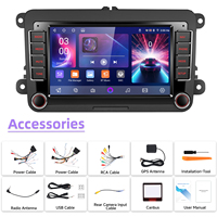 Autoradio Android Podofo 2+32G 7 pouces avec Carplay et Android Auto pour VW/Polo/PASSAT/GOLF/Skoda/Caddy/Seat EQ SWC, autoradio d'usine