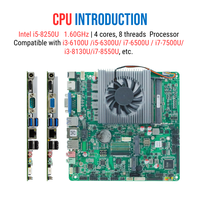 Motherboard Mini ITX Industri Baru 6 COM RS485 RS422 Hardware Watchdog GPIO Intel Core I5-8250U Generasi 6-9 2X DDR4 SO-DOMM Mini PCIe