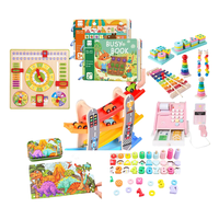 Montessori Classic 6-in-1 houten babyroltrommel speelgoed - verbetert hand-oogcoördinatie en perceptie, vroeg onderwijs voor baby's en kinderen