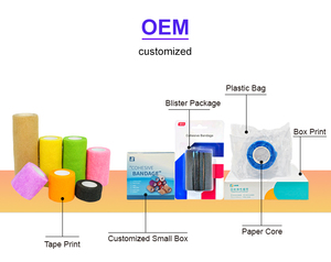 เทปพันกีฬาแบบยืดหยุ่น OEM สำหรับกีฬาทุกประเภท ไม่ทอ ผ้าพันแผลยืดหยุ่นแบบยึดติดด้วยตัวเอง เทปพันถุงเท้าสำหรับฟุตบอล - Product Image 4