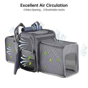 Nefes örgü Pet köpek sırt çantası yumuşak taraflı kedi taşıyıcı sırt çantası evcil hayvan taşıyıcı çanta kedi köpek için <span class=keywords><strong>20</strong></span> <span class=keywords><strong>Lbs</strong></span> kadar - Product Image 4