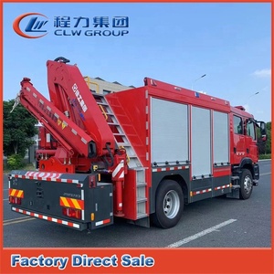 Camión <span class=keywords><strong>de</strong></span> <span class=keywords><strong>Bomberos</strong></span> <span class=keywords><strong>de</strong></span> alta calidad HOWO 4X2 camión <span class=keywords><strong>de</strong></span> <span class=keywords><strong>bomberos</strong></span> <span class=keywords><strong>de</strong></span> polvo seco con grúa <span class=keywords><strong>de</strong></span> pluma articulada - Product Image 2