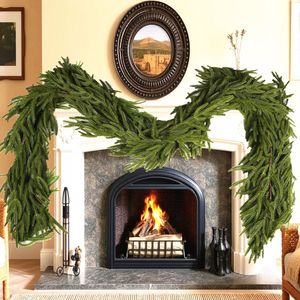 Guirnaldas de Hojas de Pino Artificiales de Plástico, Duraderas y Modernas, para Decoración de Ventanas de Hotel, Escenarios, Festivales y Navidad - Product Image 6