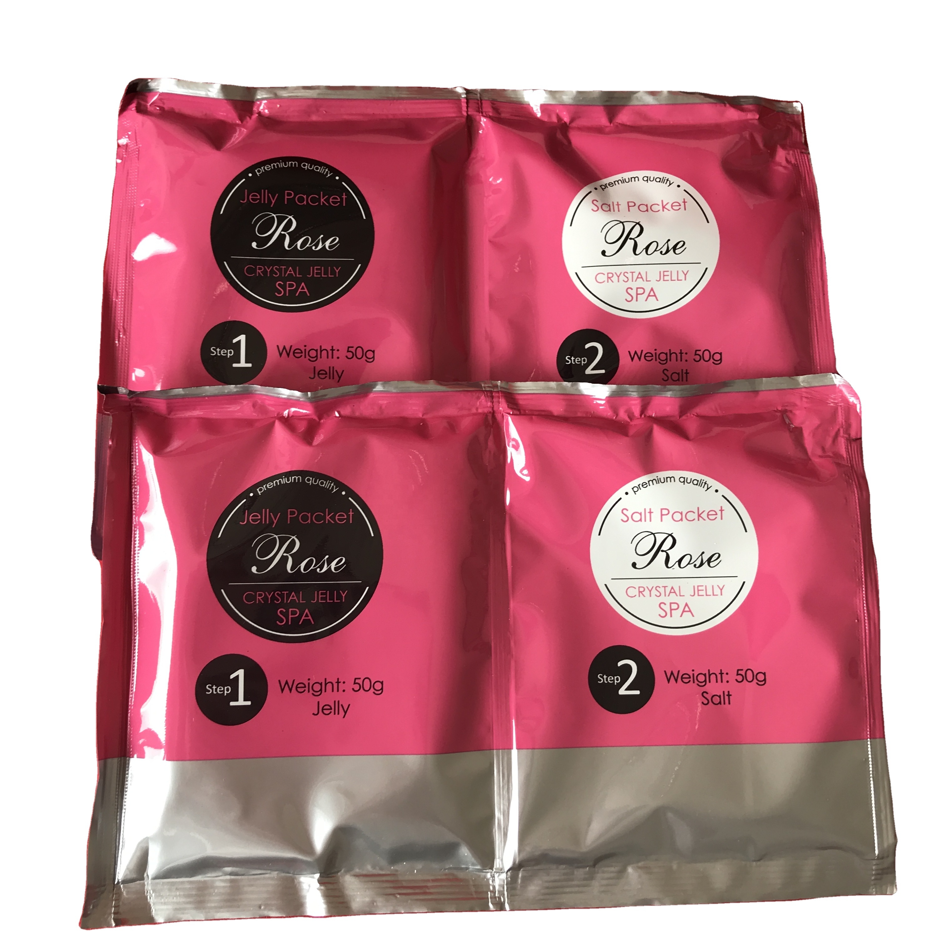 Foot SPA Skin Care Pure Nature Rose Scent Crystal Jelly Pedicure Foot Soak Foot Salt Scrub Set