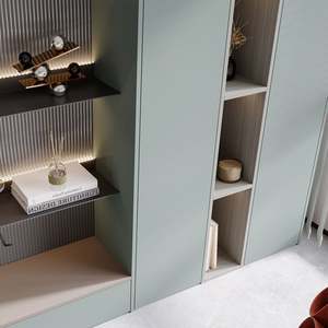 Meuble TV pratique et élégant pour la maison, design moderne avec de grands compartiments de rangement pour le salon et l'appartement - Product Image 5