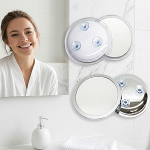 ABS Chrome Vanity <b>Mirror</b> With 3 Strong Suction Cups Detachable Wall Mount And 3X <b>Magnifying</b> Feature - Product Image 6