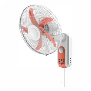 Good quality Low Noise AC DC operation 16inch mounted wall fan Solar rechargeable cooling oscillating fan