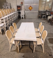 Chaise en bois massif avec dossier en rotin OK-8012 pour hôtel, mariage, événement, sièges commerciaux