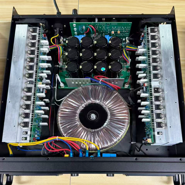 2U H-class 1000W Professional Power Amplifier, High Performance, 8 Ohm Impedance, Suitable for Conference Rooms and Parties.