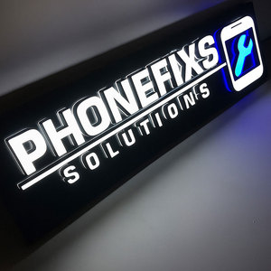 <span class=keywords><strong>Enseigne</strong></span> LED Sur Mesure Pour Publicité, <span class=keywords><strong>Panneau</strong></span> de <span class=keywords><strong>Magasin</strong></span> Extérieur Lumineux en 3D - Product Image 1