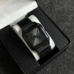2026 New Sabr Men's Quartz <b>Watch</b> Black <b>Arabic</b> Numerals Pointer Dial Waterproof Outdoor Sports Nylon Strap Alloy Rectangle Case - Product Image 3