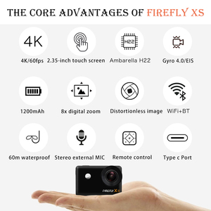 Customized Sports <strong>Camera</strong> 12MP 150&deg; Wide Angle Remote Control 4K 60FPS HD Waterproof Wifi Action <strong>Camera</strong> for Cycling and Hiking - Product Image 6