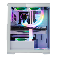AntarcChill New Design Gaming Computer Hardware & Software Middle Tower Pc Case Panel Water Cooler ATX Case Full Glass Stock
