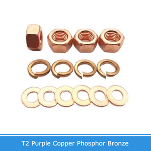 T2 Tím đồng phosphor Đồng hạt Hex Hạt máy giặt, máy giặt mùa xuân Đồng điện phân màu đỏ đồng dẫn điện Hex hạt - Product Image 2