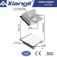 Plancher surélevé en acier antistatique robuste 600x600x35mm à forte charge pour centre de données, salle de serveurs, salle informatique, fabricant OEM