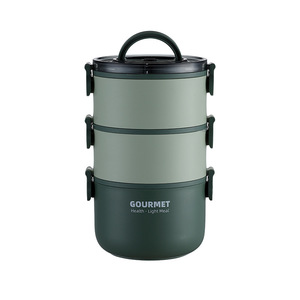 Boîte Repas Isotherme Portable en Acier Inoxydable Type Bento, Empilable, pour École - Product Image 5